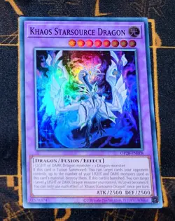YUGIOH Khaos Starsource Dragon (OP28-EN008) Super Rare Near Mint - Image 1
