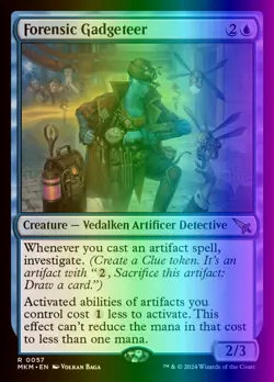 MTG Forensic Gadgeteer (57/184) Murders at Karlov Manor Promos NM FOIL- Stamped - Image 1