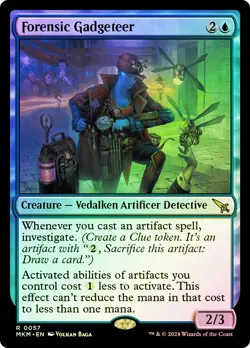MTG FOIL Forensic Gadgeteer - Murders at Karlov Manor #057 - Image 1
