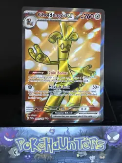 Pokemon Card Gholdengo EX 231/182 Paradox Rift Full Art Holo Rare Near Mint - Image 1