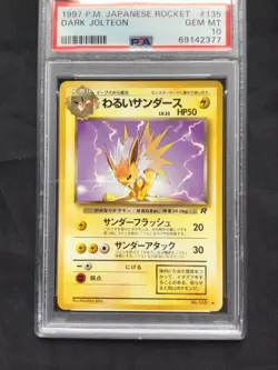 Pokemon Cards: Japanese Team Rocket Uncommon: Dark Jolteon 135 PSA 10 - Image 2