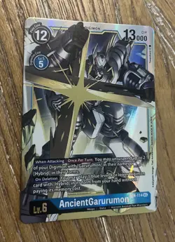 Digimon Card Game Great Legend AncientGarurumon BT4-114 SEC NM - Image 1