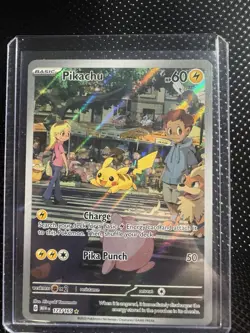 Pokemon Pikachu Scarlet and Violet 151 Holo Card 173/165 Rare SV Illustration - Image 1