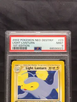 Pokemon Cards: 1st Edition Neo Destiny Rare: Light Lanturn 23/105: PSA 9 - Image 3