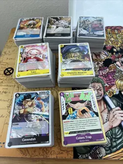 One Piece Cards Bulk Lot TCG Near Mint ENGLISH OP-04 OVER 600 CARDS C/RARE - Image 1
