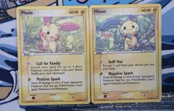 Plusle and Minun 44/107 2005 Deoxys EX Pokemon Card - Image 1