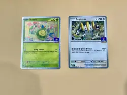 Pokemon TCG Gym Stamp Promo Prismatic Evolutions PRE 2 Card Bundle - Image 1
