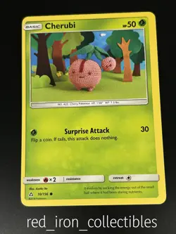 Cherubi 10/156 Common Ultra Prism Sun & Moon Pokemon Card NM - Image 1