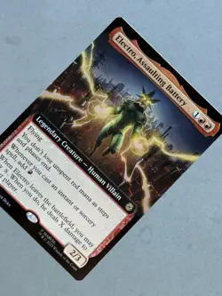 Electro, Assaulting Battery FOIL (Extended Art) #260 MTG Marvel Spider-man - NM - Image 5