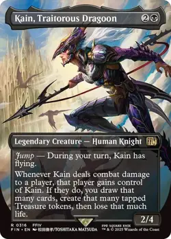 Kain, Traitorous Dragoon BORDERLESS - 0316 - Rare - Final Fantasy FIN MTG - Image 1