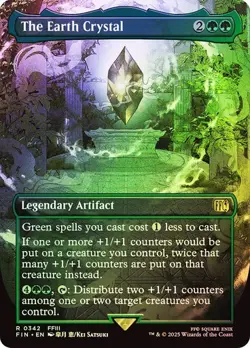 The Earth Crystal FOIL BORDERLESS - 0342 - Rare - Final Fantasy FIN MTG - Image 1