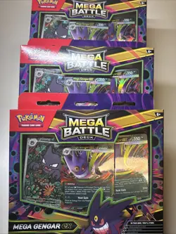 Lot of (3)Pokemon TCG Mega Battle Deck (Mega Gengar ex) Factory Sealed Brand New - Image 1
