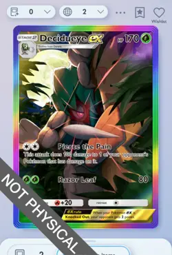 Pokemon TCG POCKET - Decidueye Rainbow Rare 2⭐, Celestial Guardians, English - Image 1