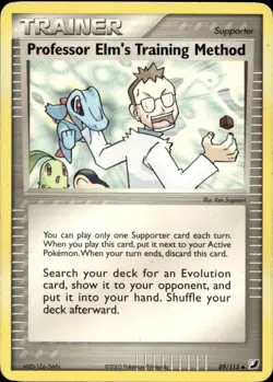 Professor Elm's Training Method 89/115 Uncommon EX Unseen Forces Pokemon - Image 1