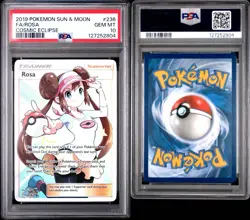 2019 Pokemon Sun & Moon Cosmic Eclipse #236 Rosa Full Art Trainer PSA 10 English - Image 3
