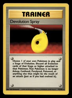 Devolution Spray 72/102 Rare Base Set WOTC Pokemon MP - Image 1