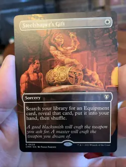 1x MTG Steelshaper's Gift (Borderless) - Commander Masters (CMM) #629 - Magic - Image 1