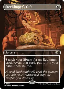 x2 Steelshaper's Gift Borderless #629 | CMM Commander Masters | MTG - Image 1