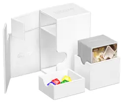 ULTIMATE GUARD TWIN FLIP n TRAY White 80+ XENOSKIN MONOCOLOR DECK Card CASE - Image 1