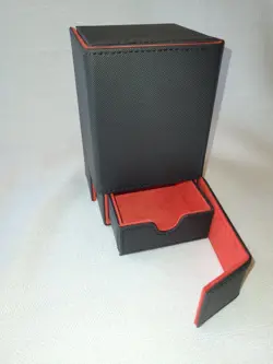 MTG Commander Deck Card Box/Holds 100+dbl sleeved/dice drawer /Black/Pokemon - Image 4