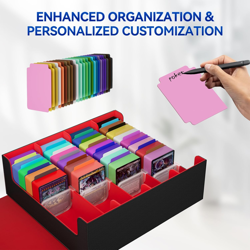 Trading Card Storage Box for Card Storage,Quadruple Mtg Deck Box Holds 3000+ Car - Image 5