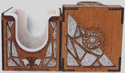 MTG Commander Deck Box WHITE standard wood acrylic magnetic Magic the Gathering - Image 1