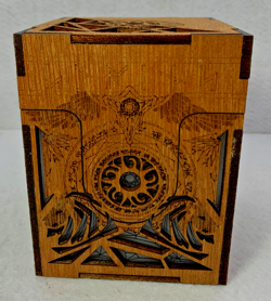 MTG Commander Deck Box WHITE standard wood acrylic magnetic Magic the Gathering - Image 2