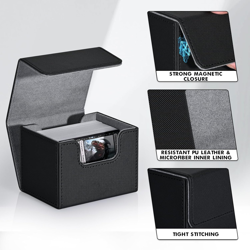 Card Deck Box for Trading Cards, MTG Commander Deck Box Holds 120+ Single Sleeve - Image 4