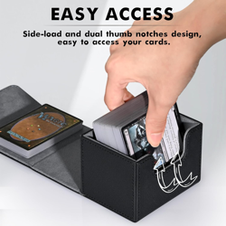 Card Deck Box for Trading Cards, MTG Commander Deck Box Holds 120+ Single Sleeve - Image 5