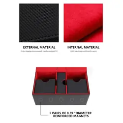 Premium Double Deck Box 200 Cards TCG Case Large Protector EDH Magnet Flip Tray - Image 4