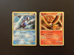 Pokemon Lugia HGSS02 & Ho-oh HGSS01 Holo Rare Promo Card Bundle (LP) - Image 1