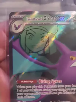 Pokemon Team Rockets Crobat EX 217/182 Ultra Rare Full Art Near Mint Condition - Image 2
