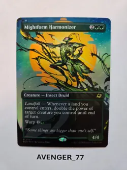 Magic Gathering MTG Mightform Harmonizer 297 Foil Borderless Edge of Eternities - Image 1
