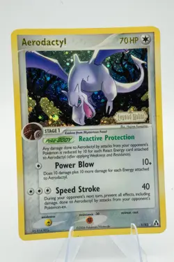 Pokemon Card - Aerodactyl Legend Maker 1/92 Reverse Holo Stamped MP+ LP- SEE PIC - Image 1