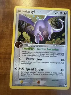 Pokemon TCG Aerodactyl 1/92 Legend Maker Holo Card LP Condition - Image 1