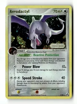 Aerodactyl Holo Rare Reverse Holo Legend Maker 1/92 LP Pokemon TCG - Image 1
