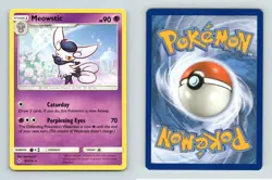 Meowstic #80/214 Sun & Moon Unbroken Bonds Rare Pokemon 2019 TCG Card - Image 1