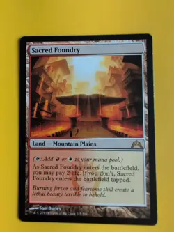 Sacred Foundry. Gatecrash rare land mountain plains MTG Card. - Image 1