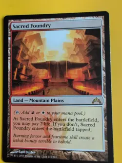 Sacred Foundry. Gatecrash rare land mountain plains MTG Card. - Image 2