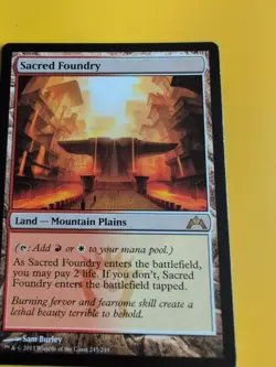 Sacred Foundry. Gatecrash rare land mountain plains MTG Card. - Image 3