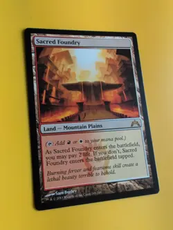 Sacred Foundry. Gatecrash rare land mountain plains MTG Card. - Image 5