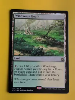 Windswept Heath. Khans of Tarkir rare land. MTG Card. - Image 2