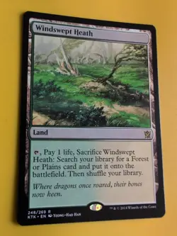 Windswept Heath. Khans of Tarkir rare land. MTG Card. - Image 5
