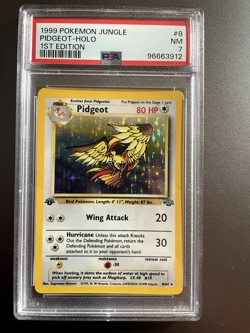 1999 Pokemon Jungle Pidgeot TCG #8 1st Edition Holo Rare Card PSA 7 NM - Image 1