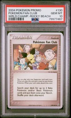 2004 Pokemon Fan Club World Championship Promo #130 PSA 10 GEM MINT Card VINTAGE - Image 1