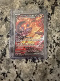Pokemon TCG Team Rockets Moltres EX Destined Rivals Stamped Promo Card 229/182 - Image 1