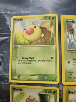 Weedle 4-Card Lot Gym Challenge, Delta, Base Set 2, Red & Leaf Pokemon - Image 2