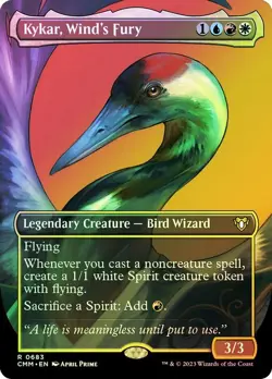 Kykar, Wind's Fury Foil Borderless Commander Masters NM MTG - Image 1