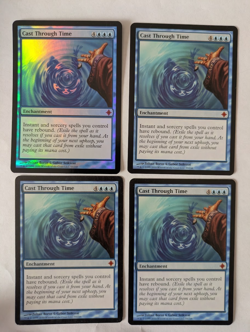 1 Foild and 3 Regular Cast Through Time Rise of the Eldrazi MTG NM Free ship+trk - Image 1