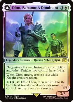 Dion, Bahamut's Dominant FOIL - 0016 - Rare - Final Fantasy FIN MTG - Image 1